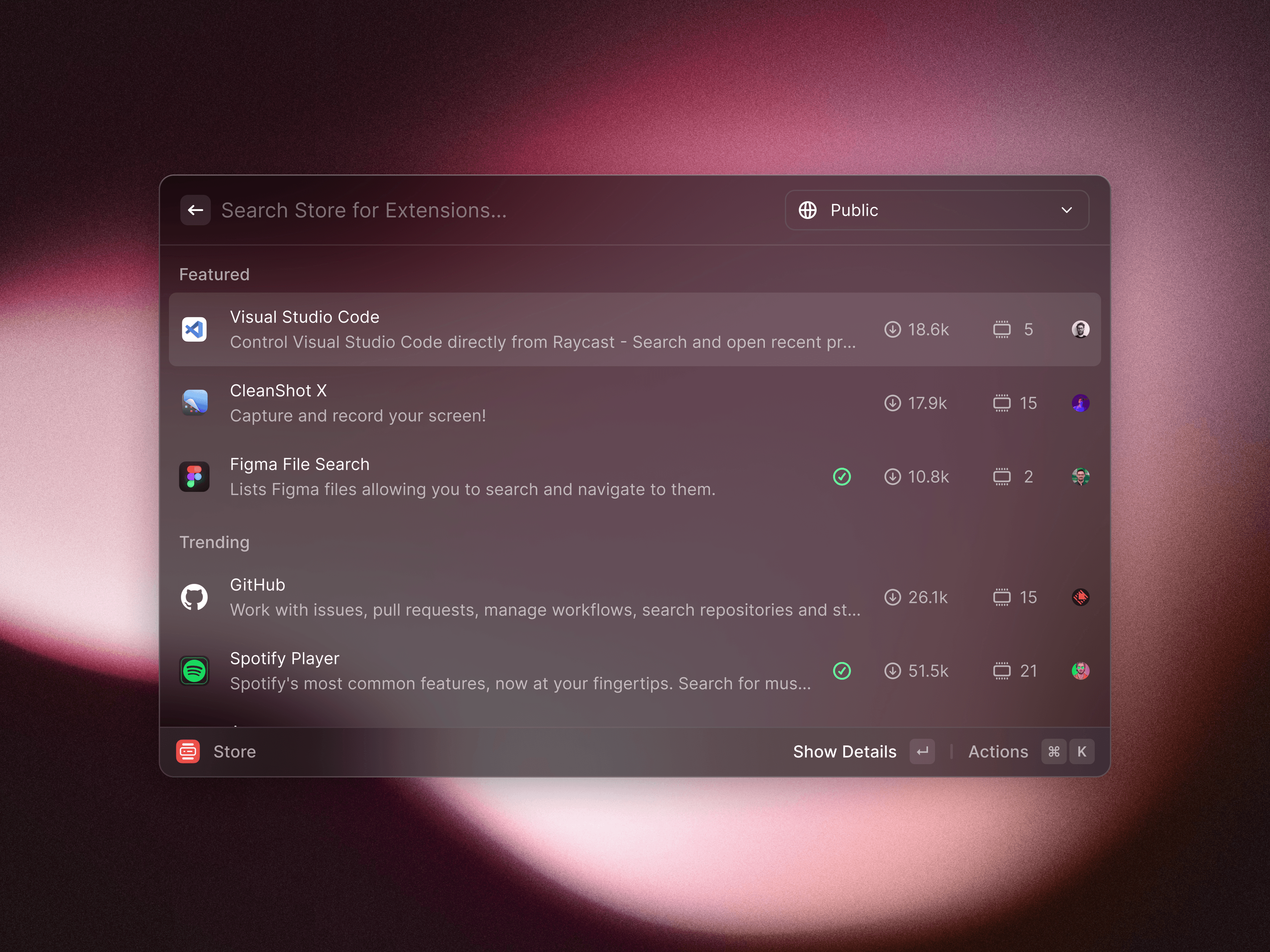 Raycast — Raycast Extension Store